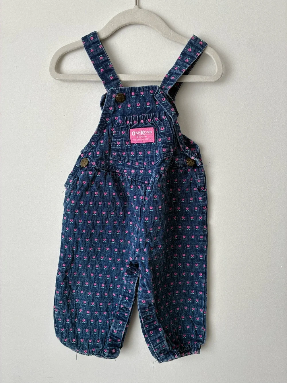 Vintage Oshkosh Overalls Girl’s 18 Months Made in the USA Union Tag